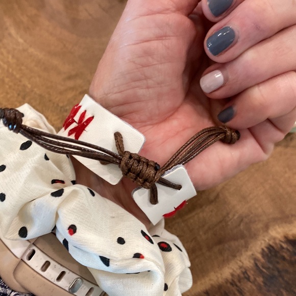 Baseball Leatherette Adjustable Bracelet - Picture 4 of 4